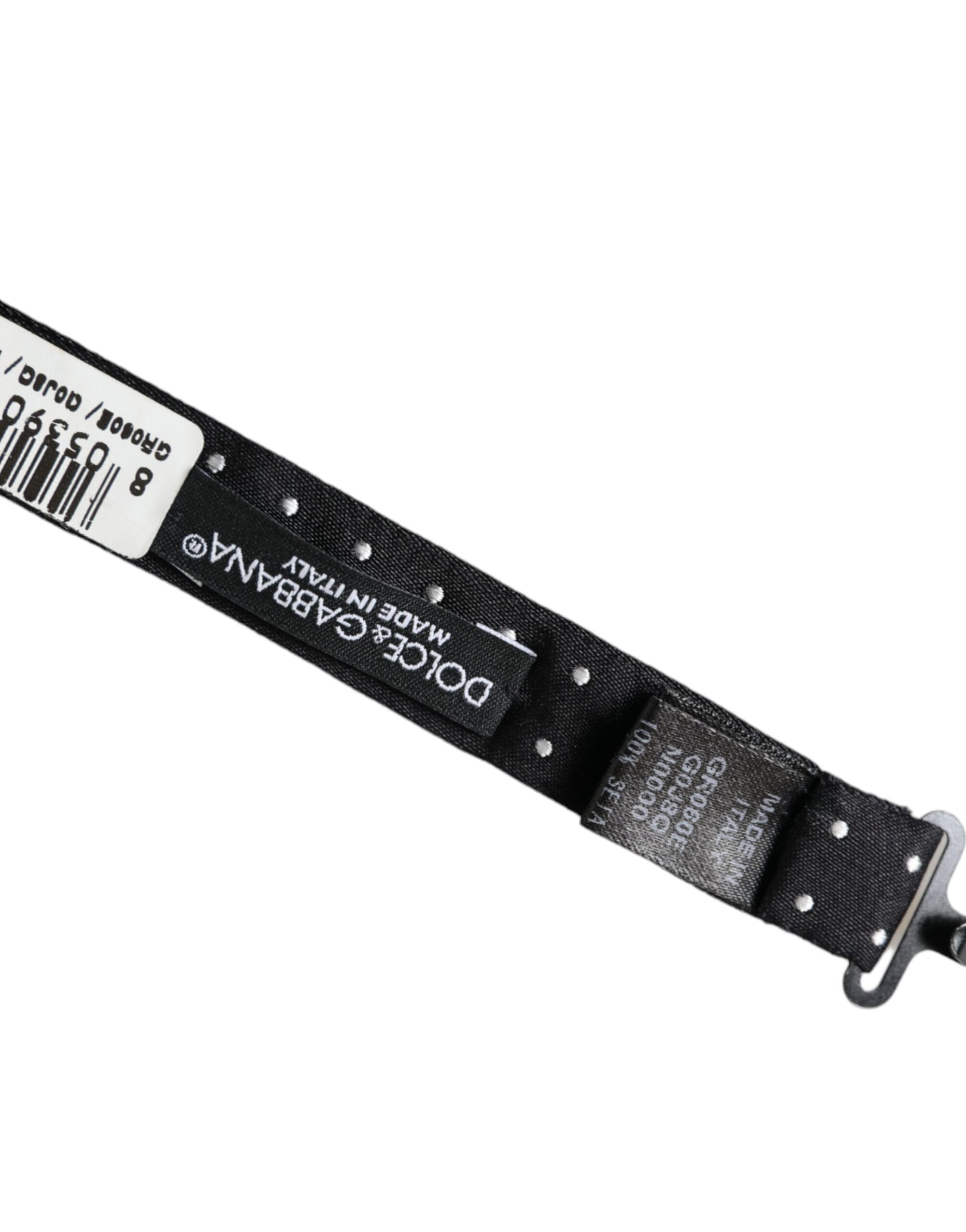 Dolce & Gabbana Black Silk Polka Dot Adjustable Neck Men Papillon Bow Tie - Maison Luxe