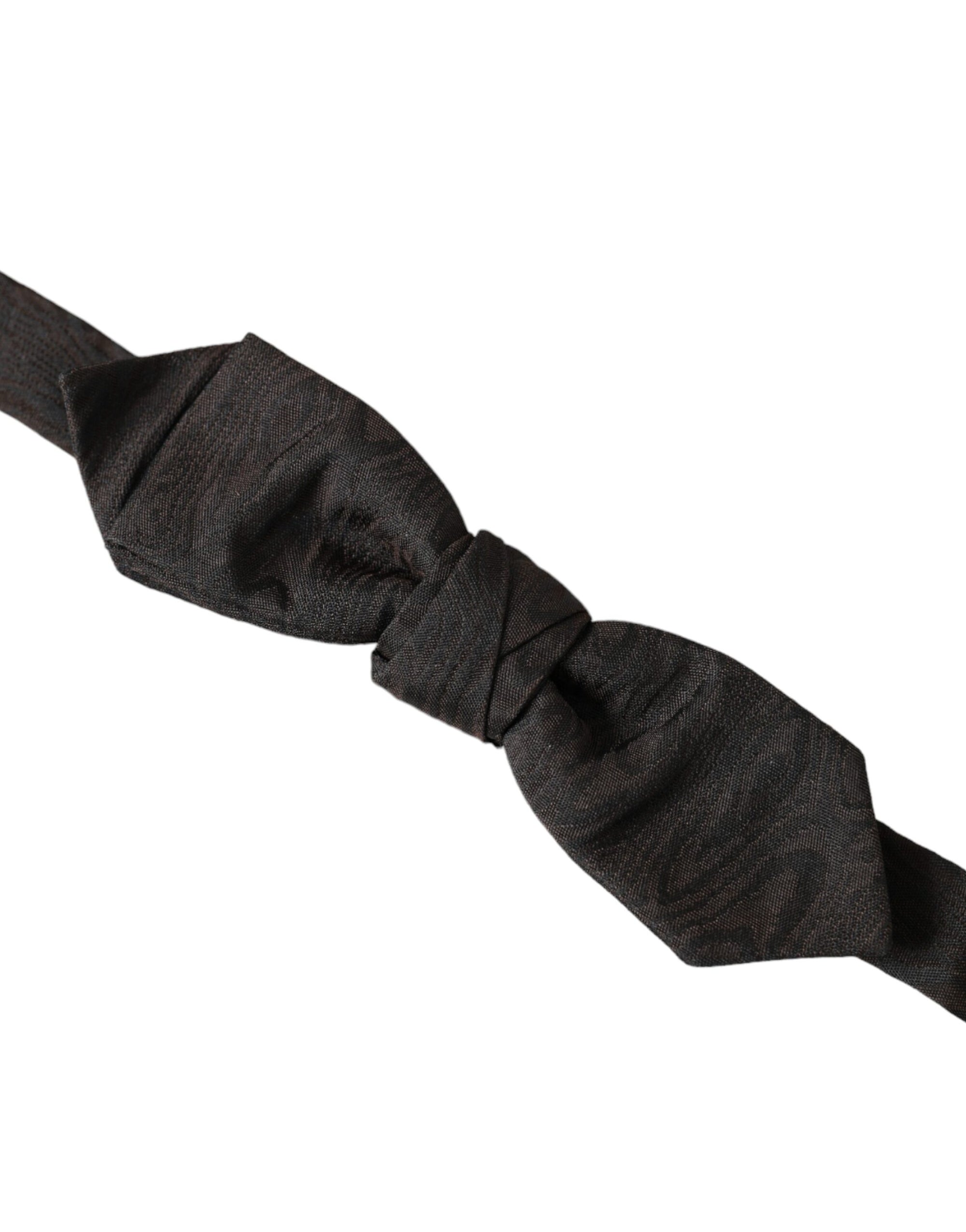 Dolce & Gabbana Black Silk Adjustable Neck Men Bow Tie - Maison Luxe