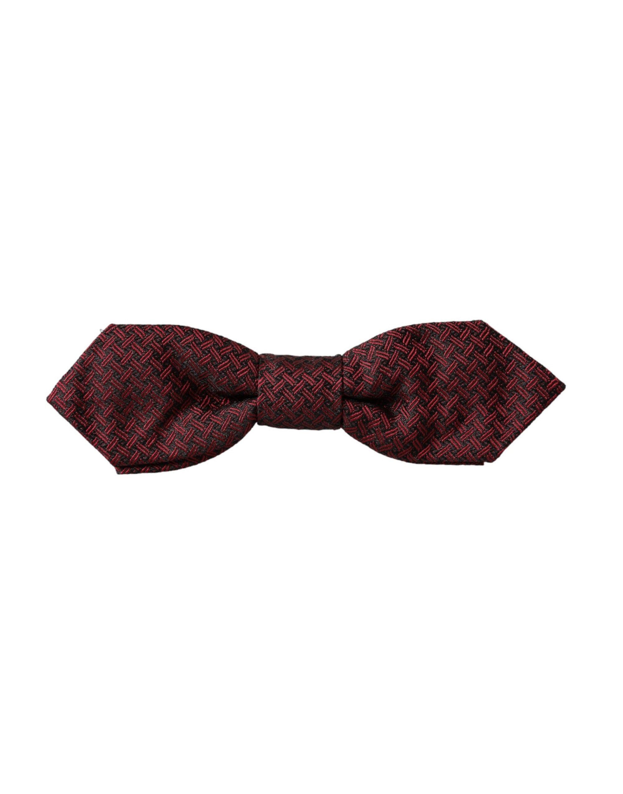 Dolce & Gabbana Red Silk Fantasy Adjustable Neck Men Bow Tie - Maison Luxe