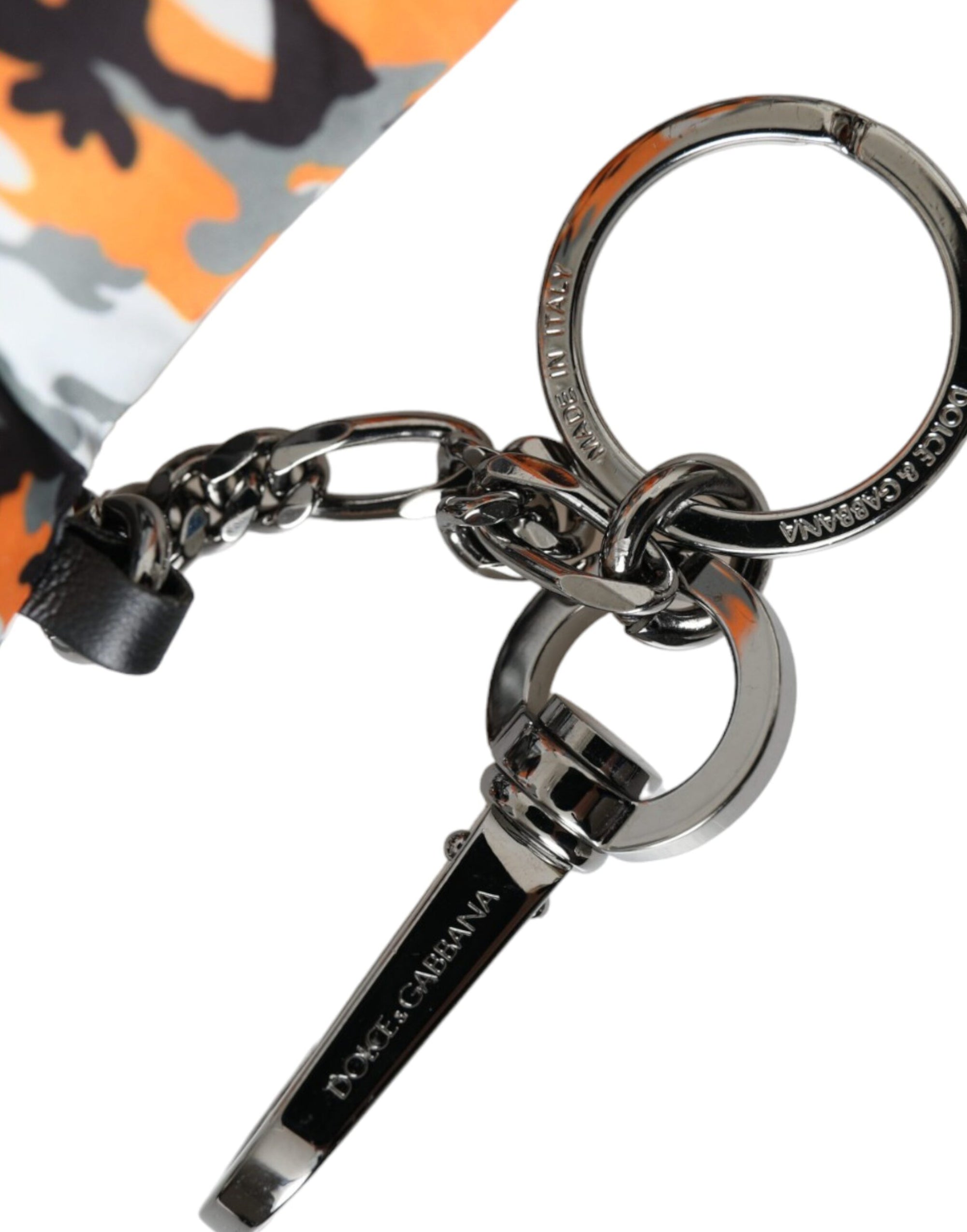 Dolce & Gabbana Multicolor Camouflage Animal Silhouette Keychain Keyring - Maison Luxe