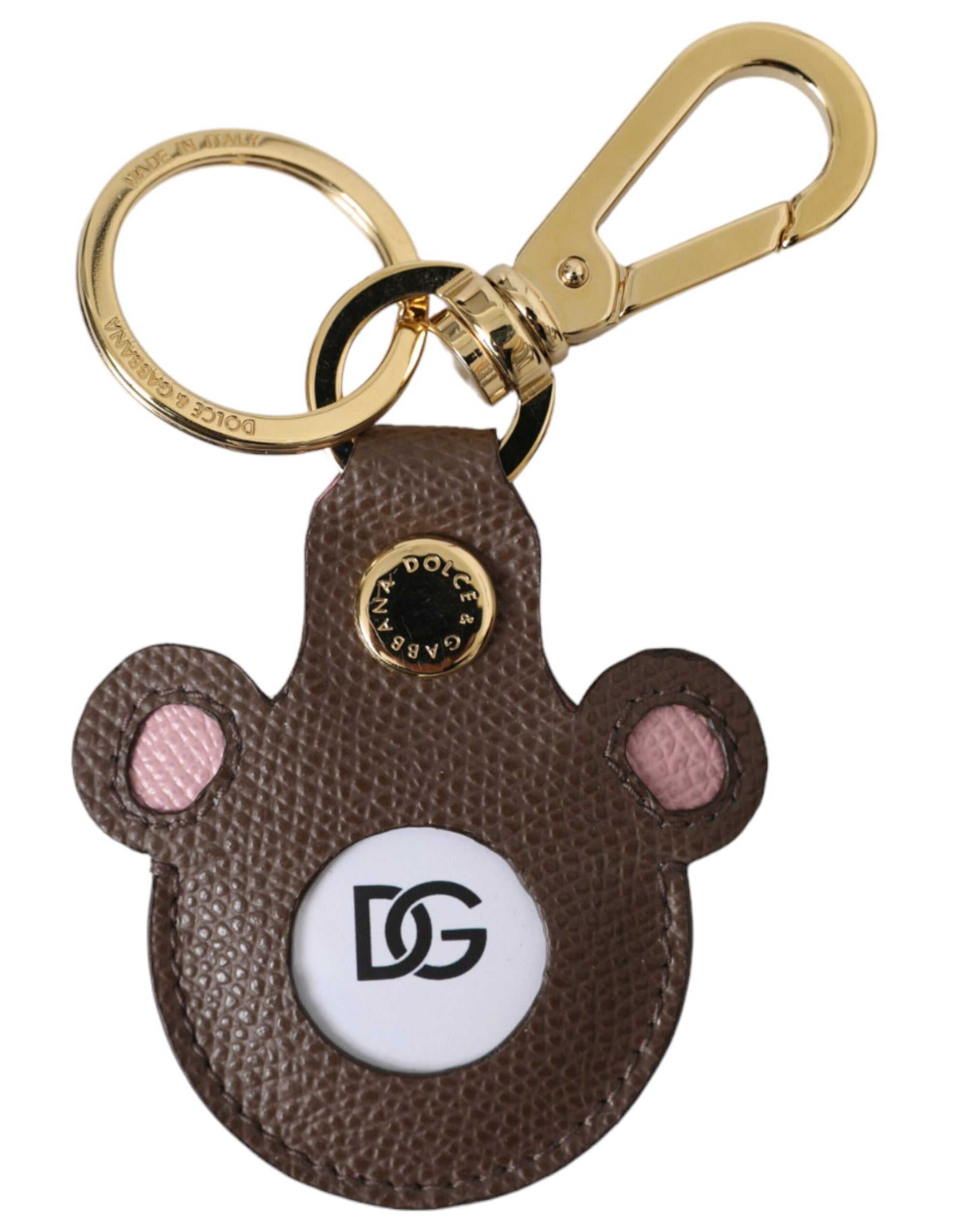 Dolce & Gabbana Multicolor Dauphine Calfskin DG Logo Keyring Keychain - Maison Luxe
