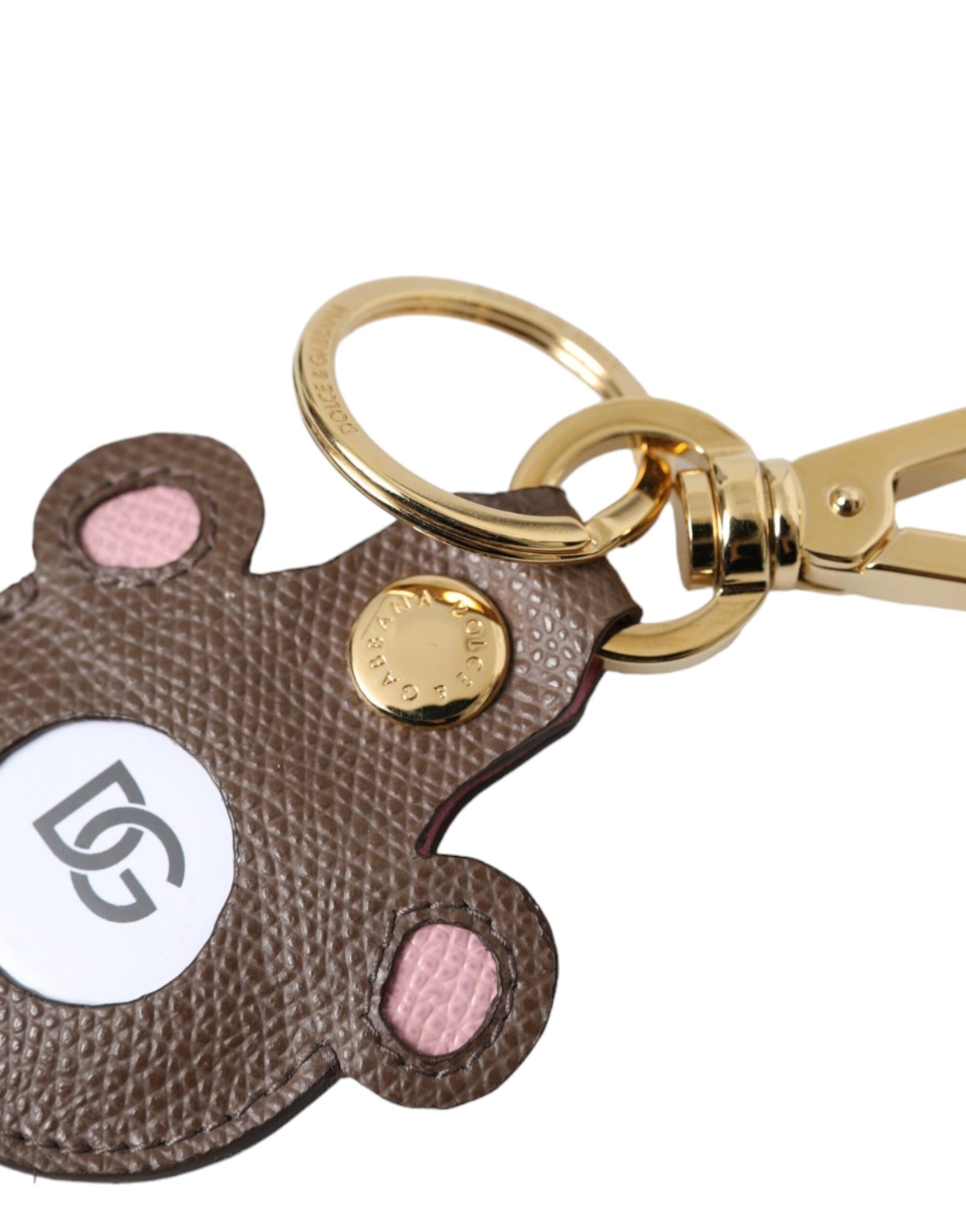 Dolce & Gabbana Multicolor Dauphine Calfskin DG Logo Keyring Keychain - Maison Luxe