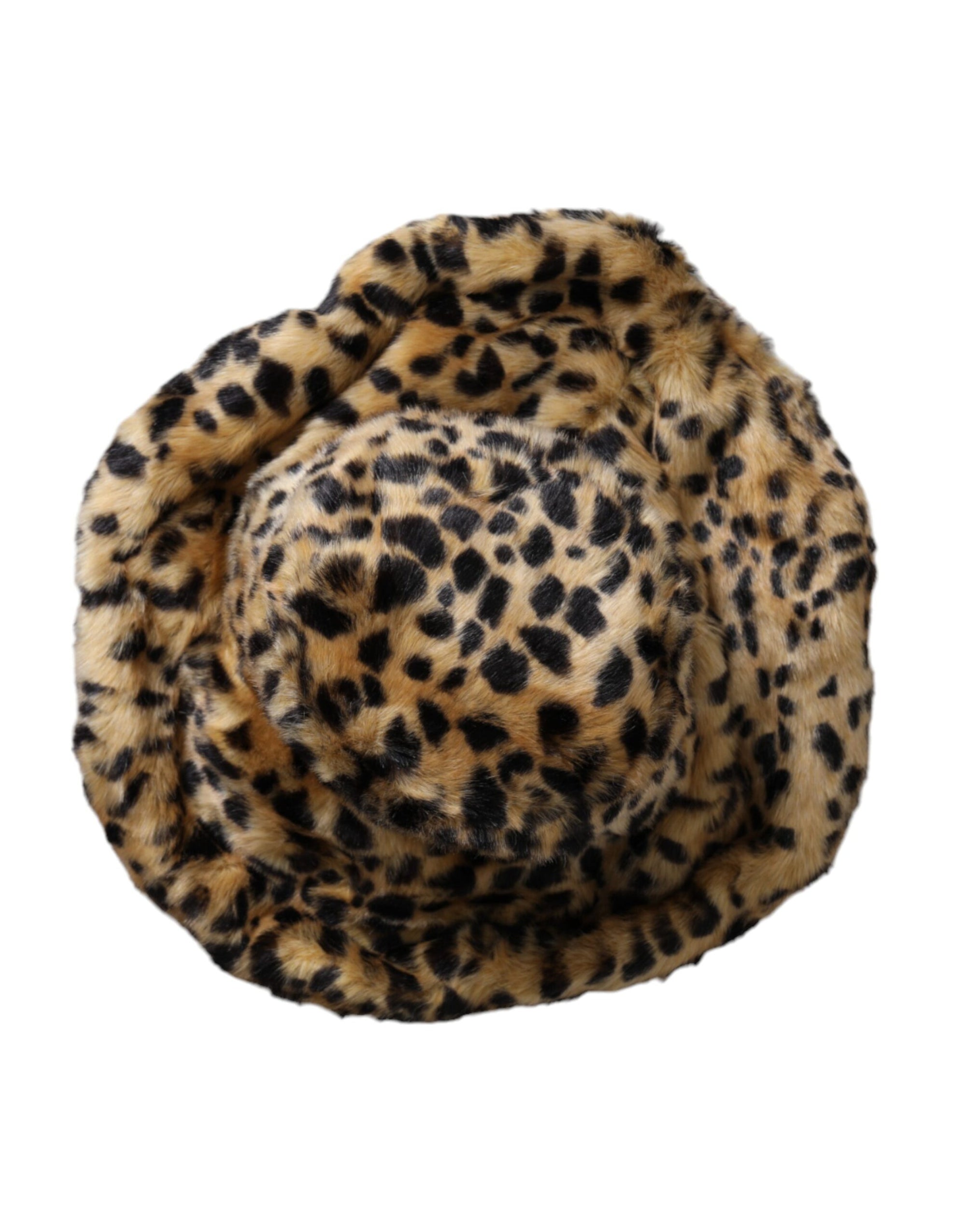 Dolce & Gabbana Brown Leopard Fur Women Bucket Hat - Maison Luxe