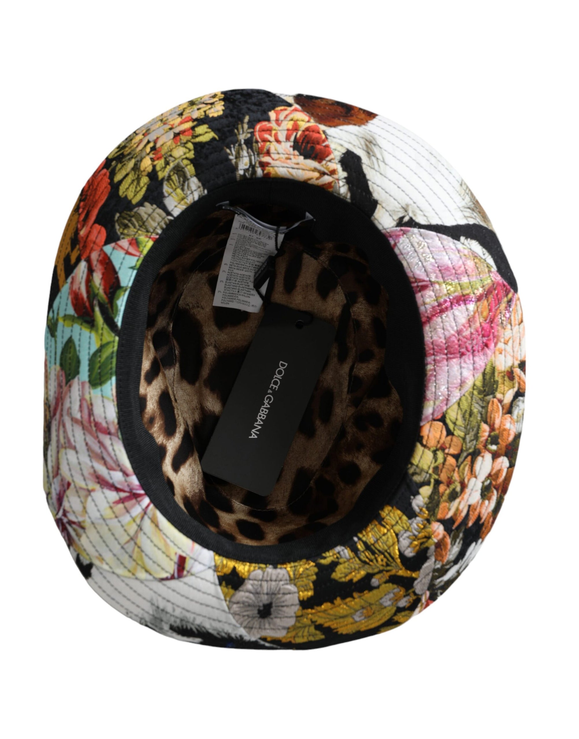 Dolce & Gabbana Multicolor Patchwork Women Fedora Wide Brim Hat - Maison Luxe