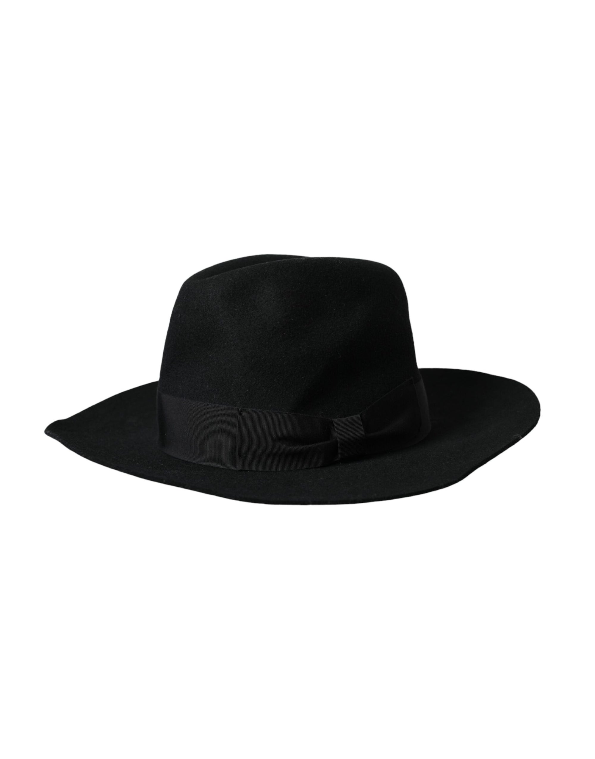 Dolce & Gabbana Black Rabbit Fedora Trilby Women Hat - Maison Luxe