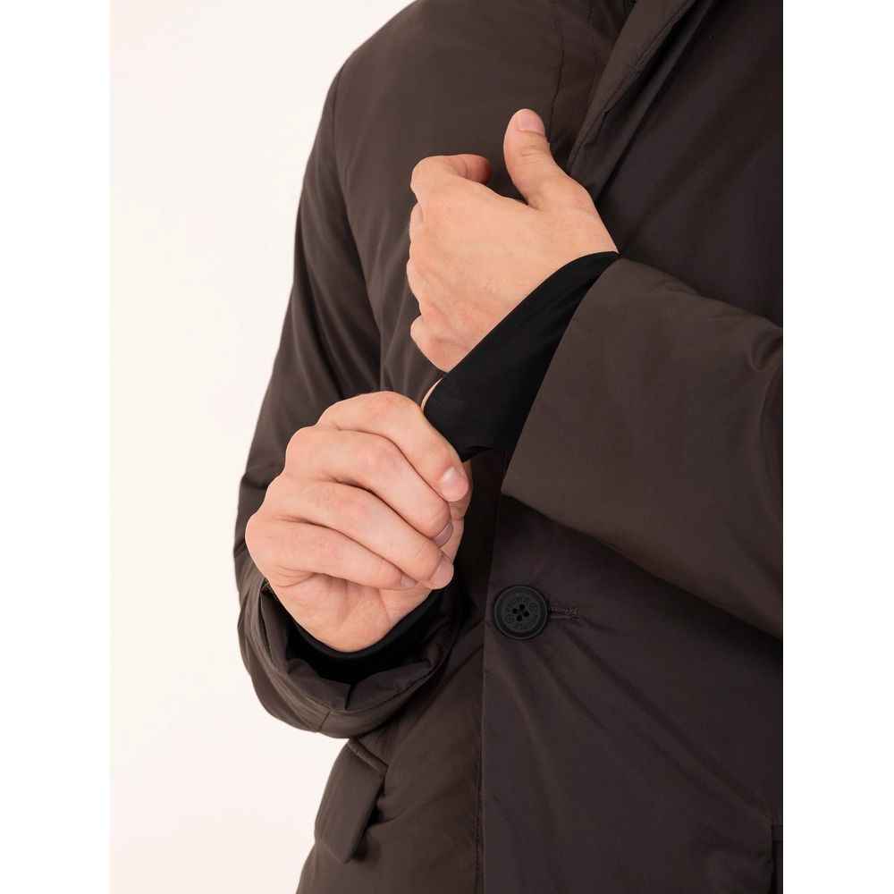 People Of Shibuya Brown Polyester Men Jacket