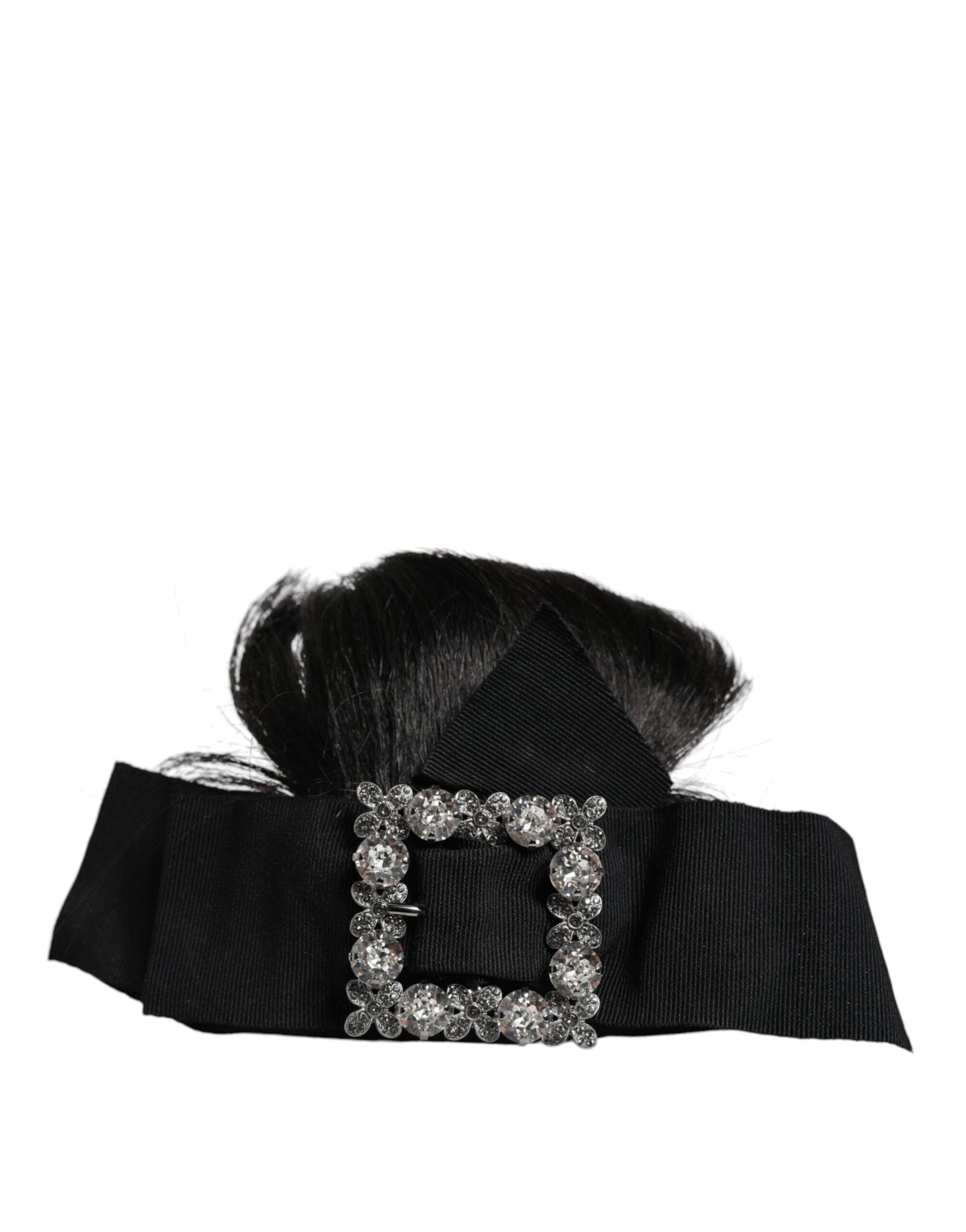 Dolce & Gabbana Black Hair Parrucchiera Crystal Headband Diadem - Maison Luxe