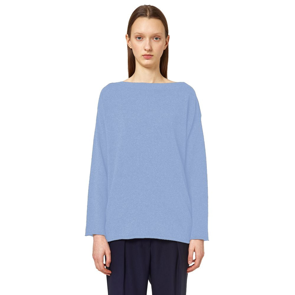 Alpha Studio Light Blue Cashmere Women Sweater