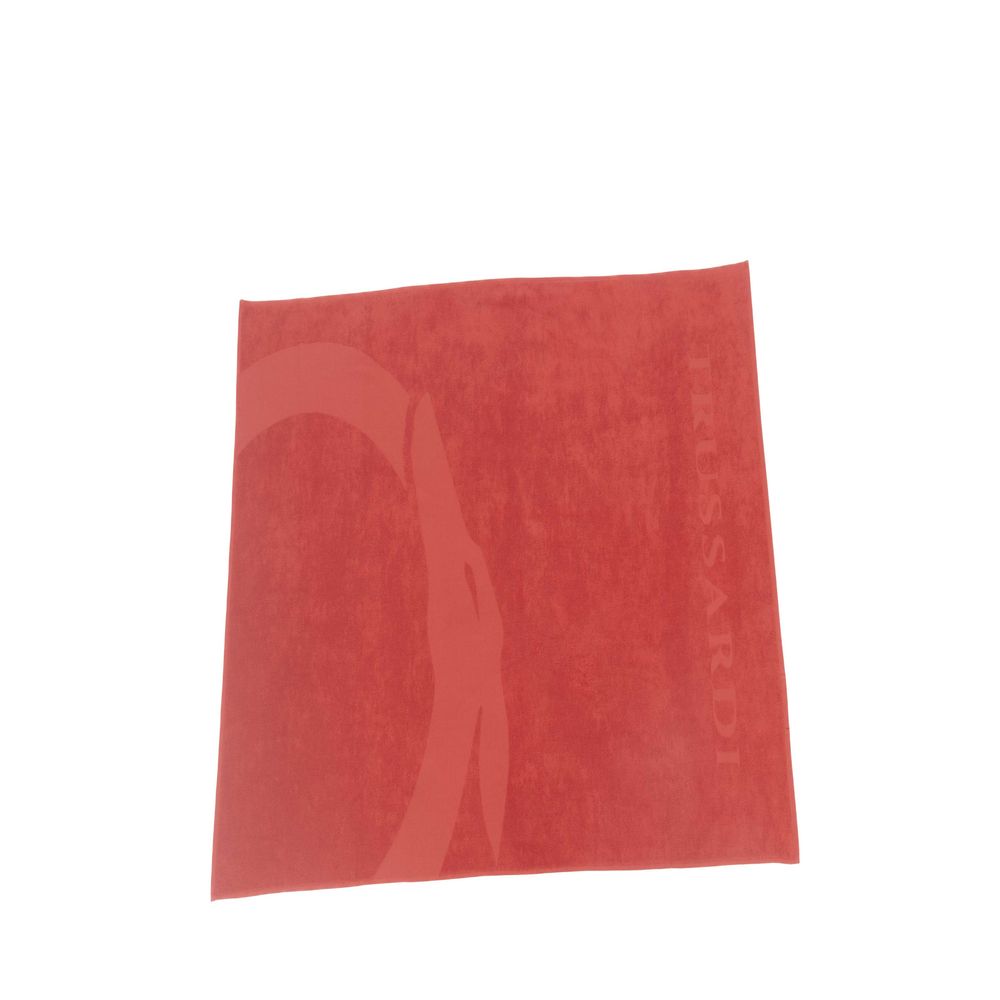 Trussardi Beachwear Red Cotton Men Swim Towel - Maison Luxe