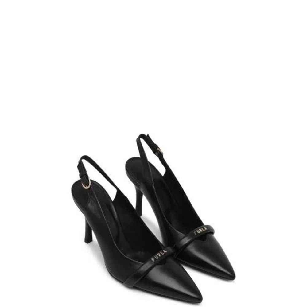 Furla Black Leather High Heel