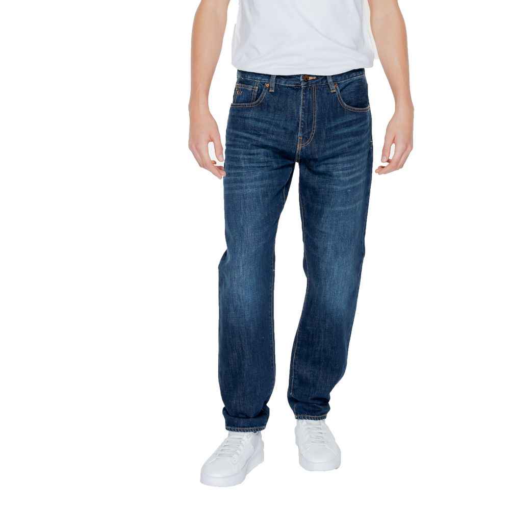Armani Exchange Blue Cotton Skinny Jean