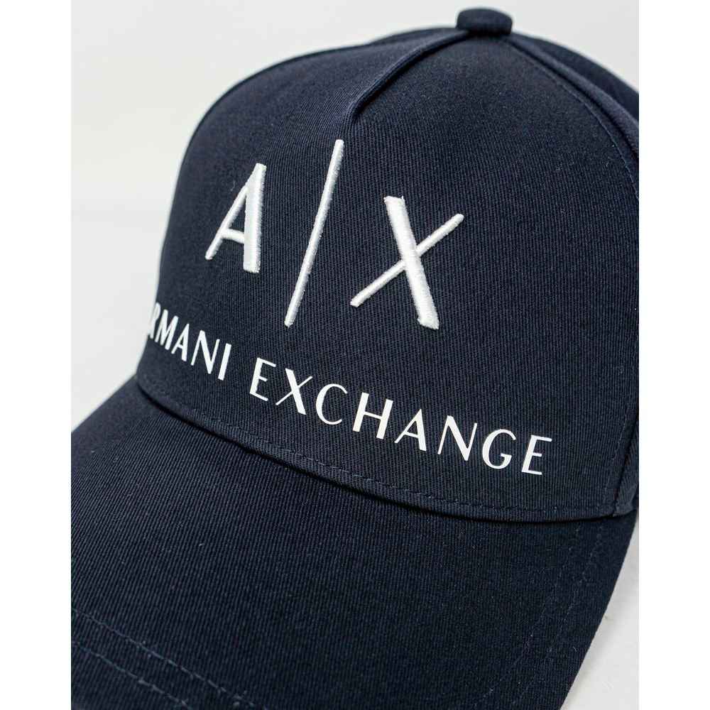 Armani Exchange Blue Cotton Caps Baseball Hat