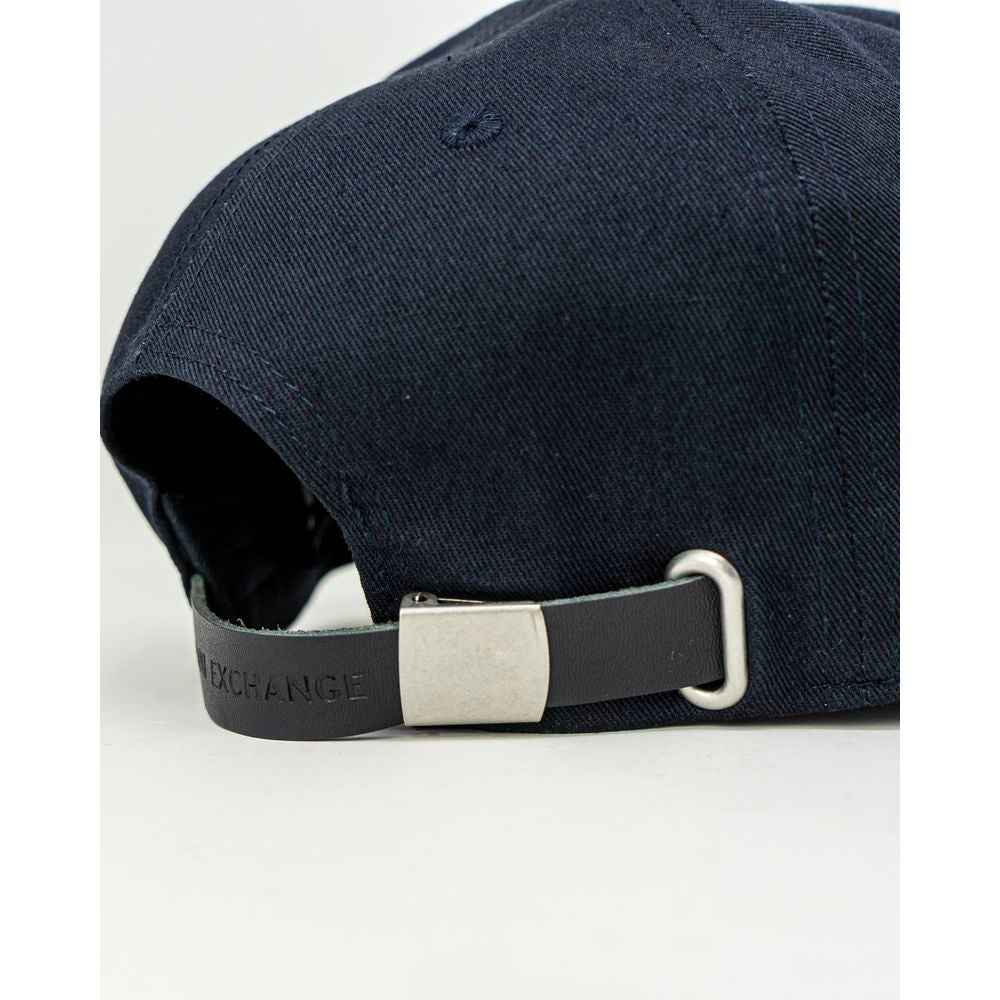 Armani Exchange Blue Cotton Caps Baseball Hat
