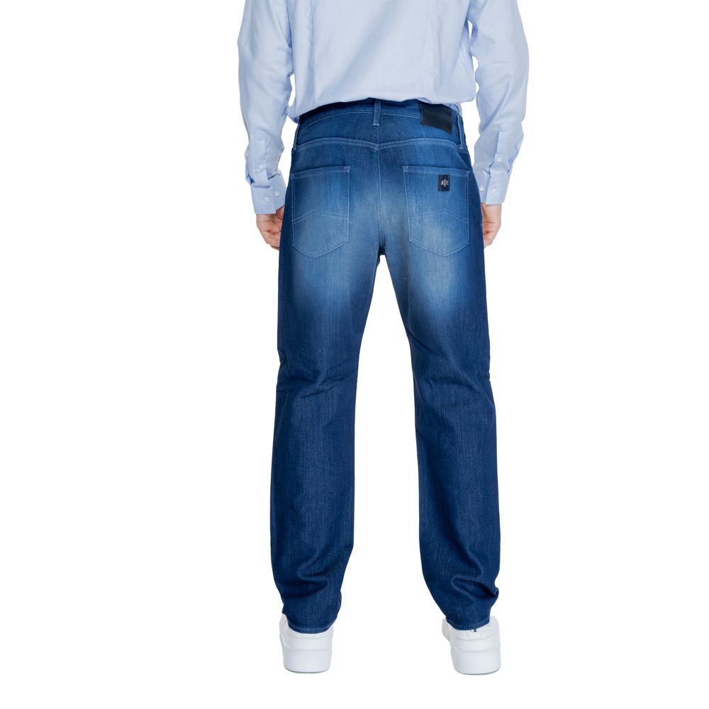 Armani Exchange Blue Cotton Skinny Pants