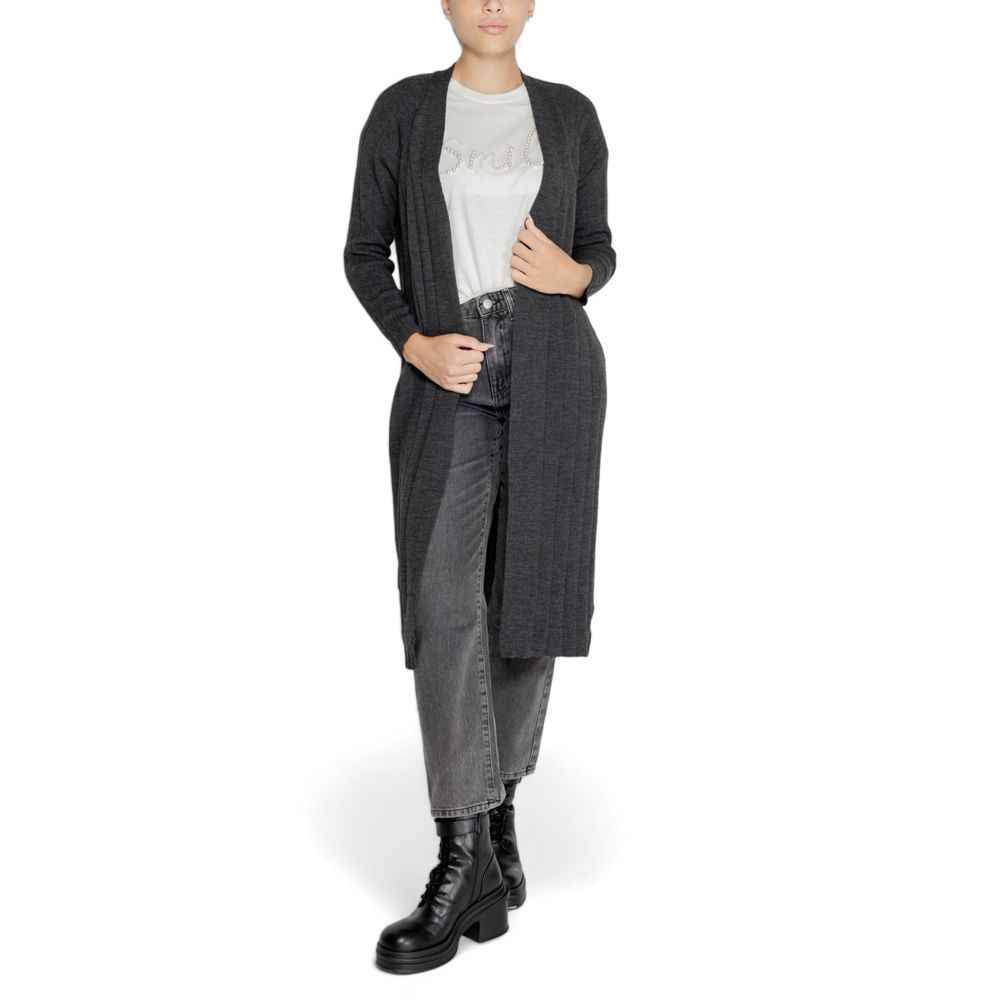 Only Gray Marabou Cardigan