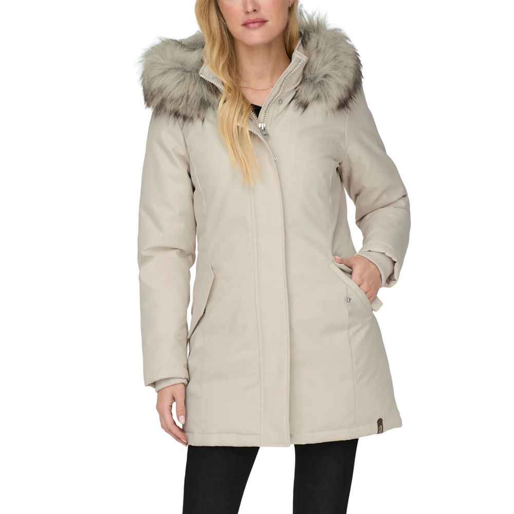 Only Beige Polyester Parka