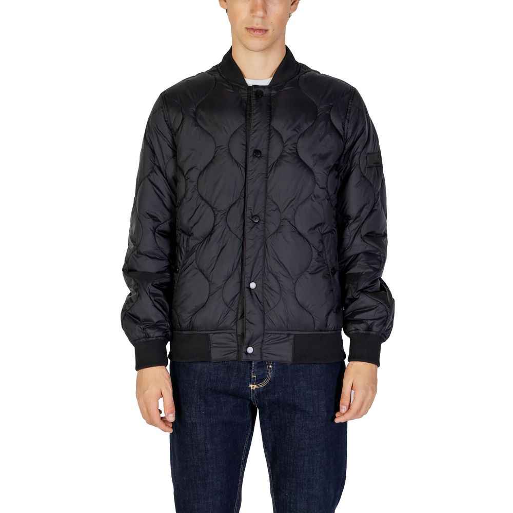 Gianni Lupo Black Polyamide Jackets & Coat