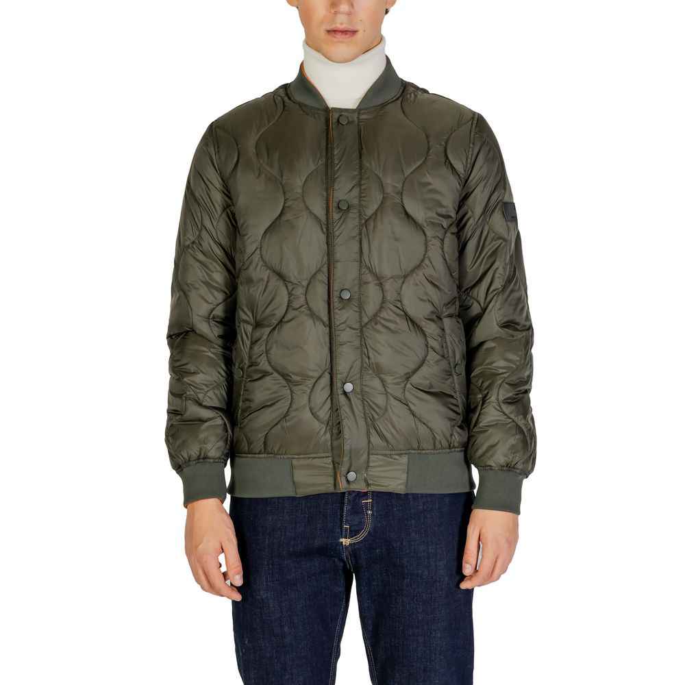 Gianni Lupo Green Polyamide Jackets & Coat