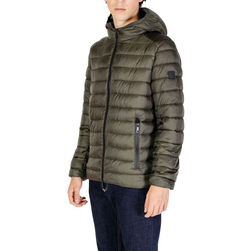 Gianni Lupo Green Polyamide Jackets & Coat