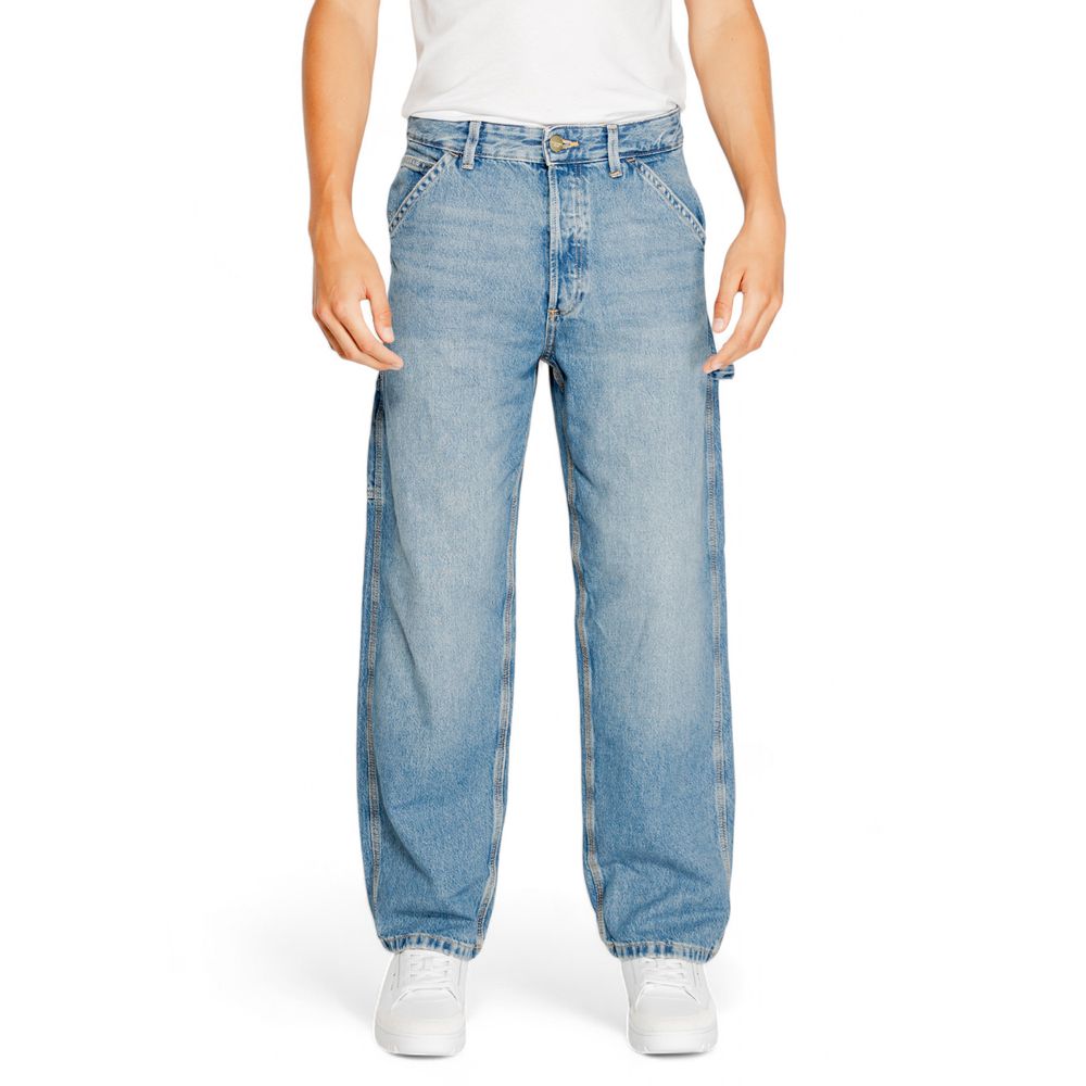 Jack Jones Blue Cotton Relaxed Fit Jeans