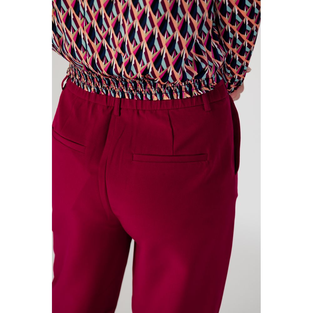 Vila Clothes Bordeaux Polyester Pant