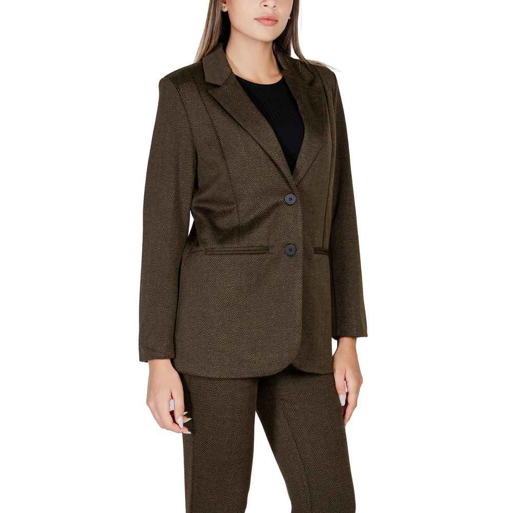 ICHI Green Polyester Blazer