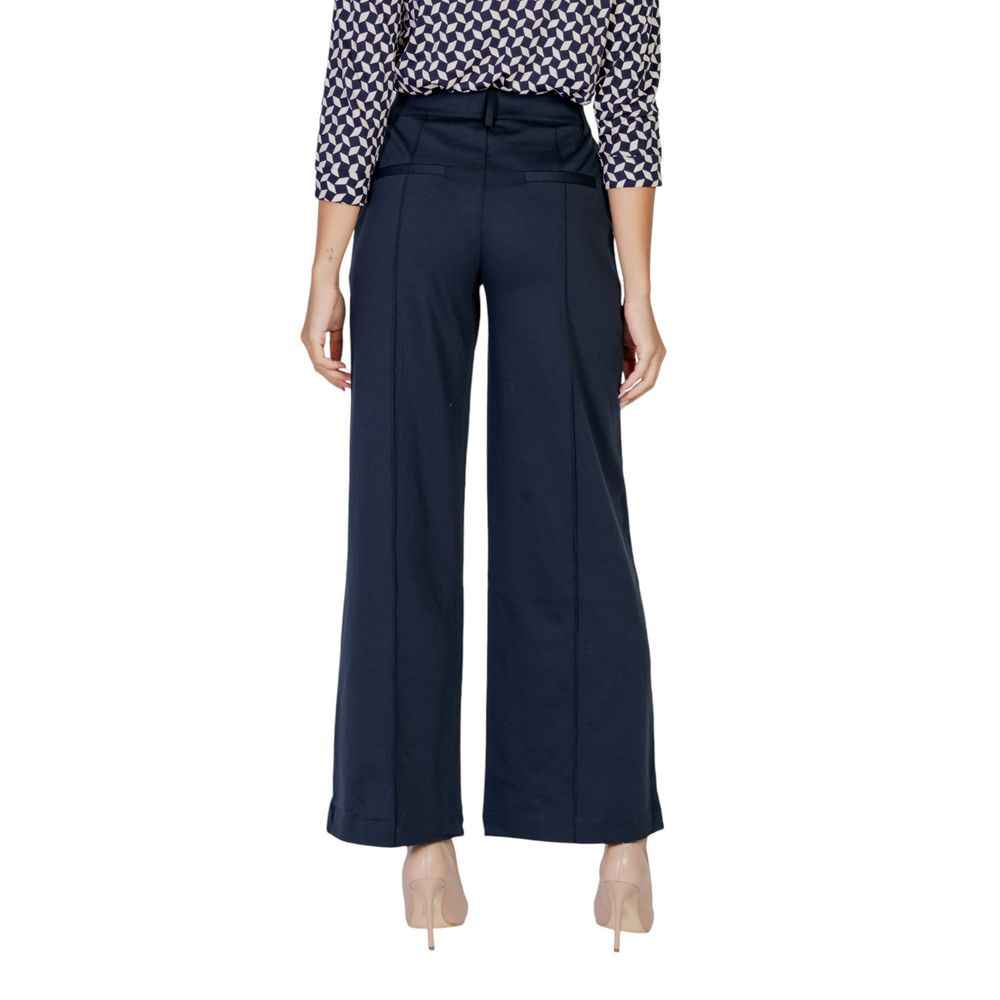 ICHI Blue Polyester Pant