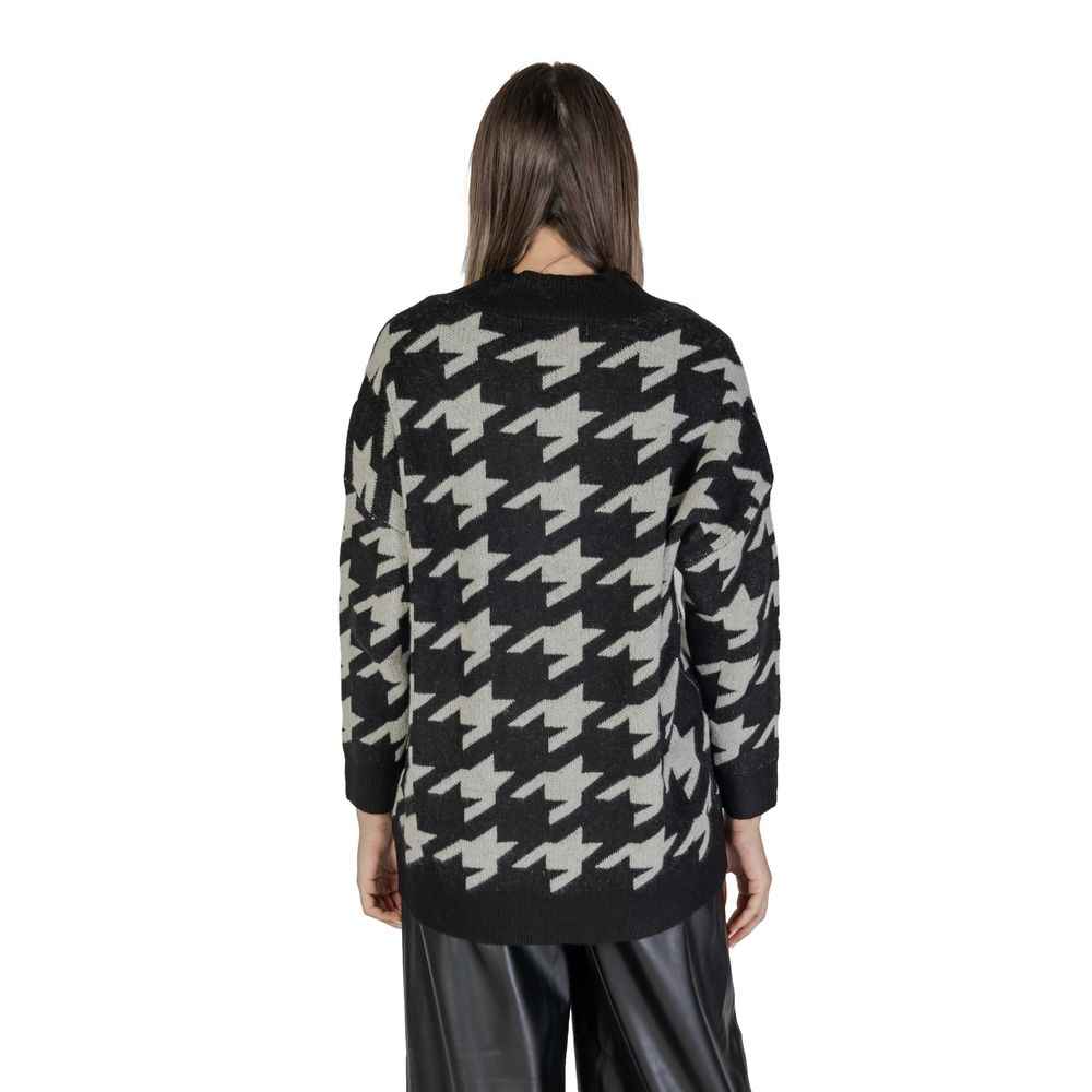 Vero Moda Black And White Marabou Cardigan