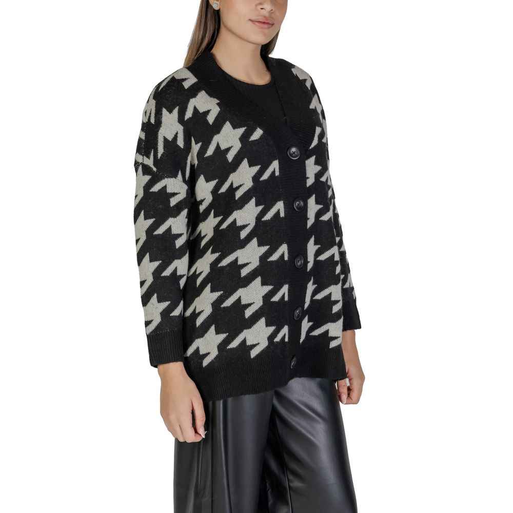 Vero Moda Black And White Marabou Cardigan