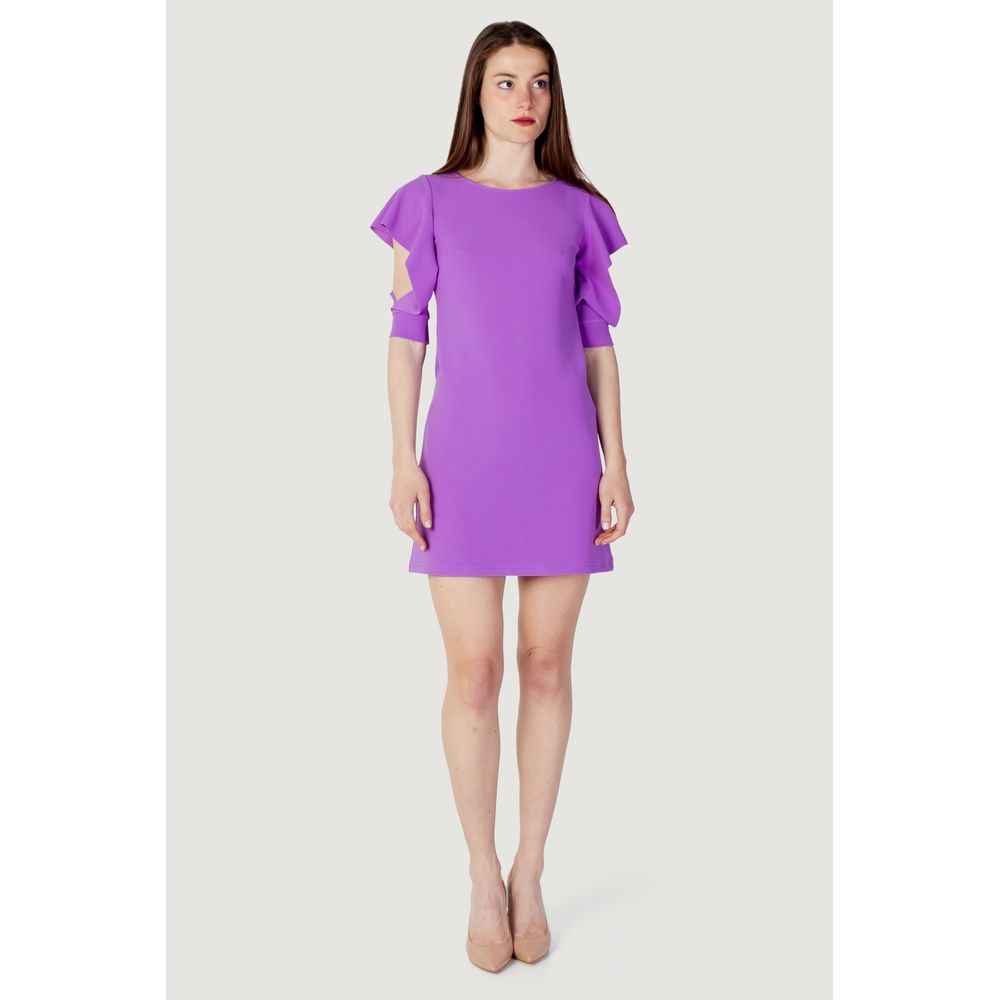 Rinascimento Purple Polyester Midi