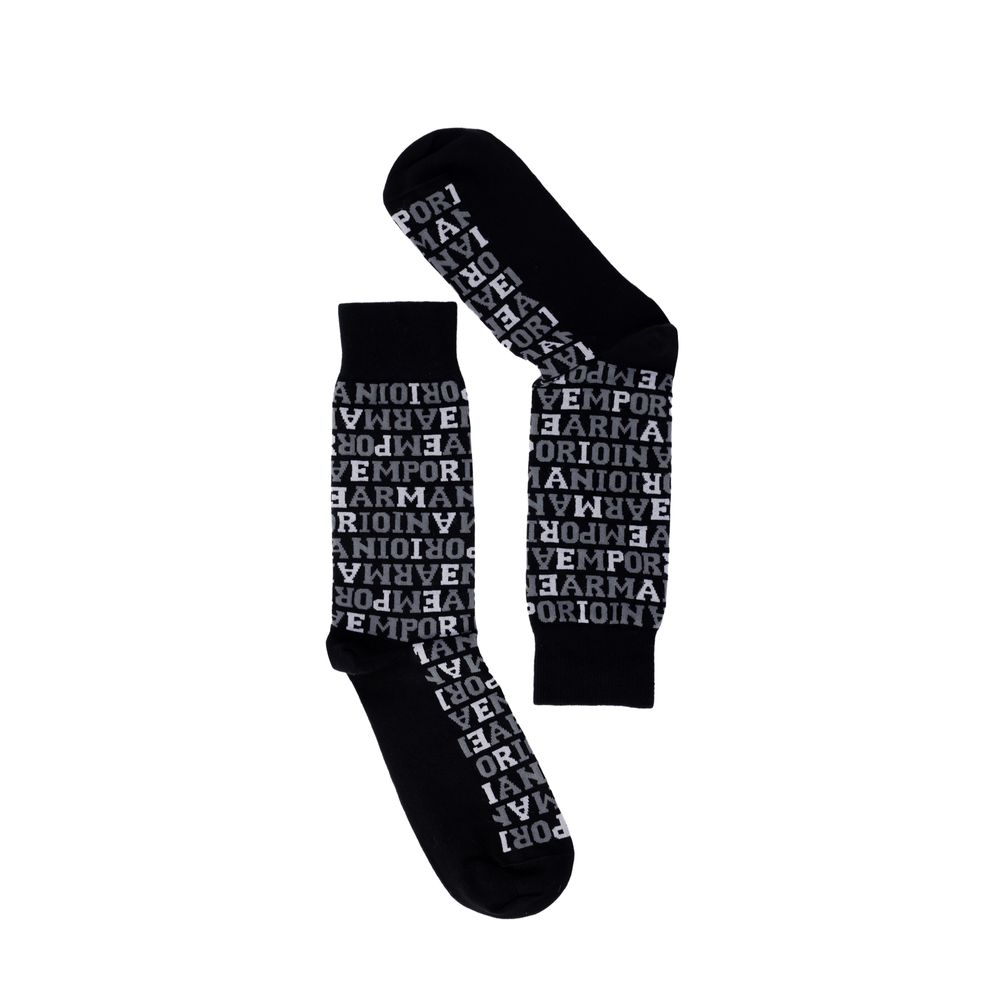 Emporio Armani Underwear Black Cotton Sock - Maison Luxe