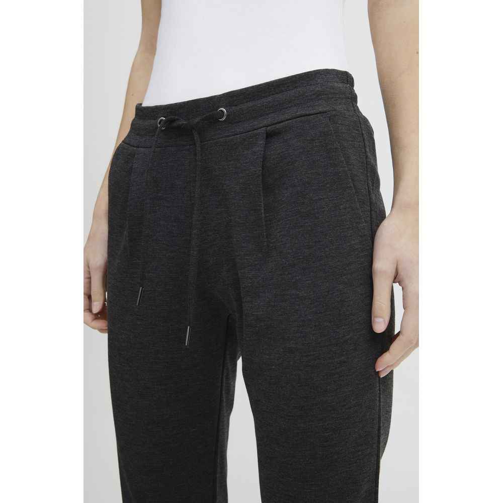 ICHI Gray Polyester Pant