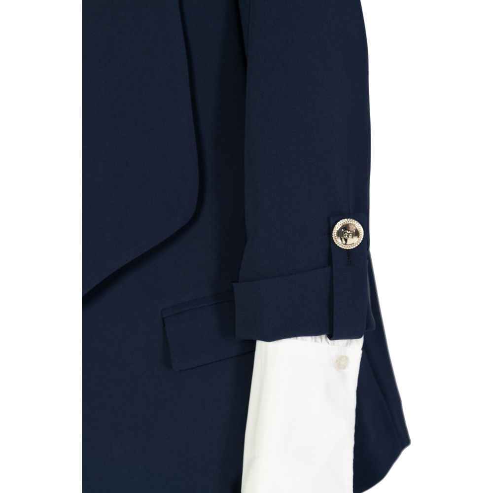 Rinascimento Blue Polyester Blazer