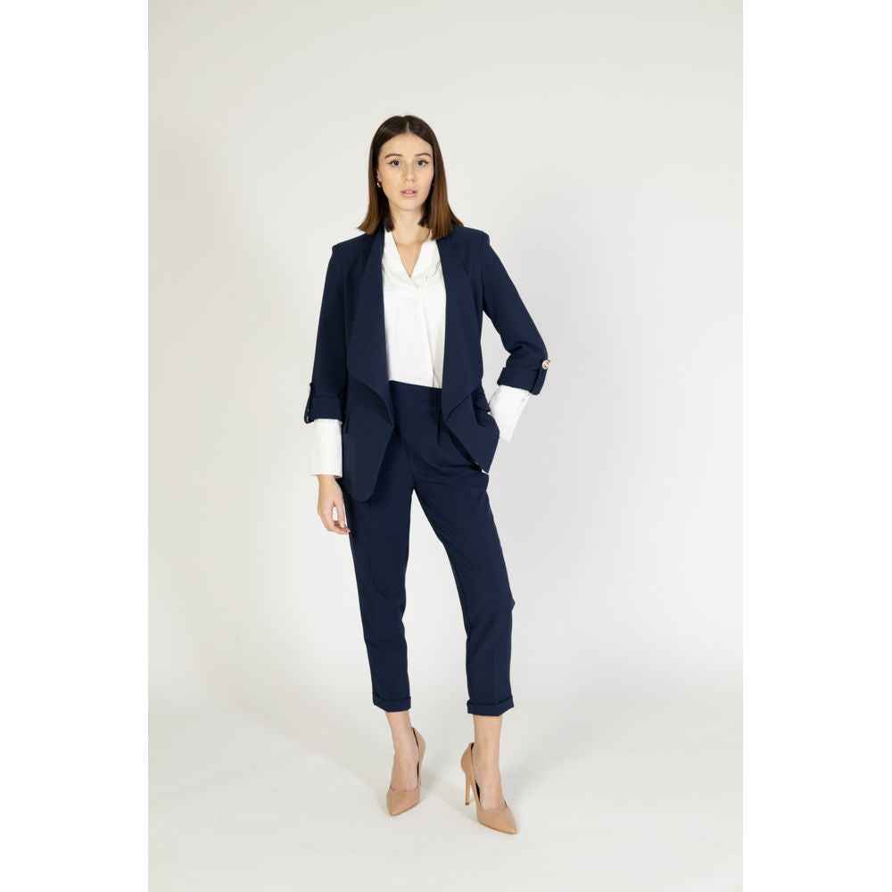 Rinascimento Blue Polyester Blazer