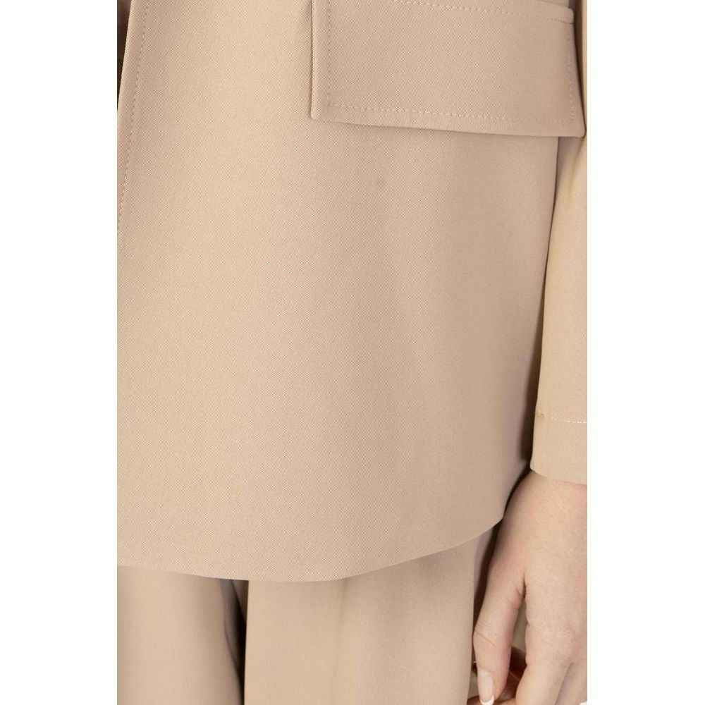 Sandro Ferrone Beige Polyester Blazer