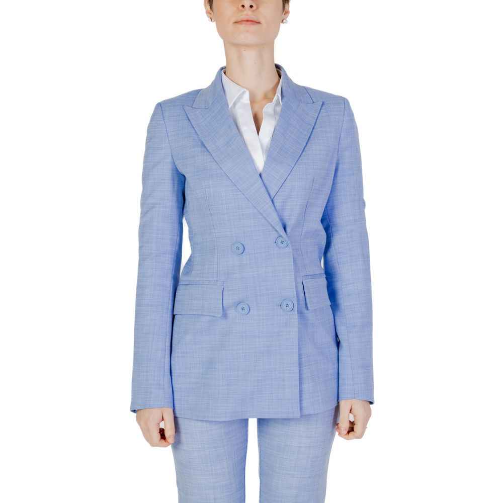 Sandro Ferrone Blue Viscose Blazer