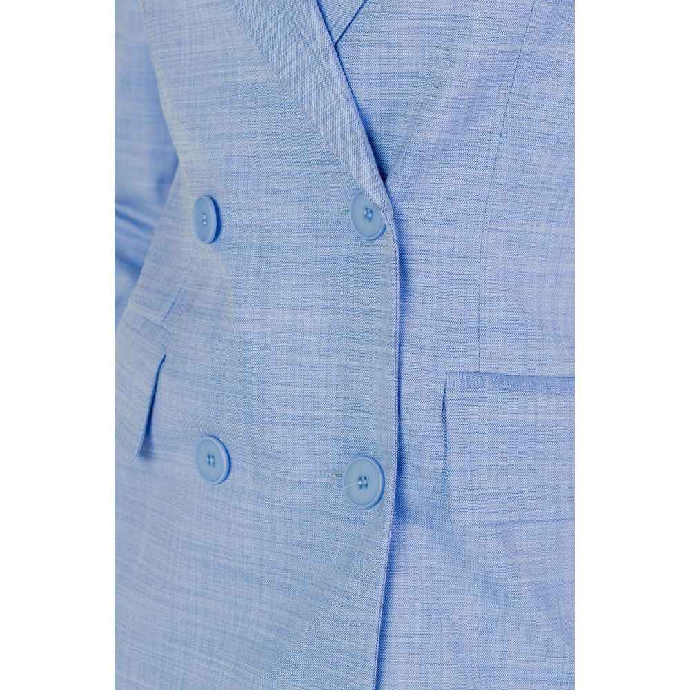 Sandro Ferrone Blue Viscose Blazer