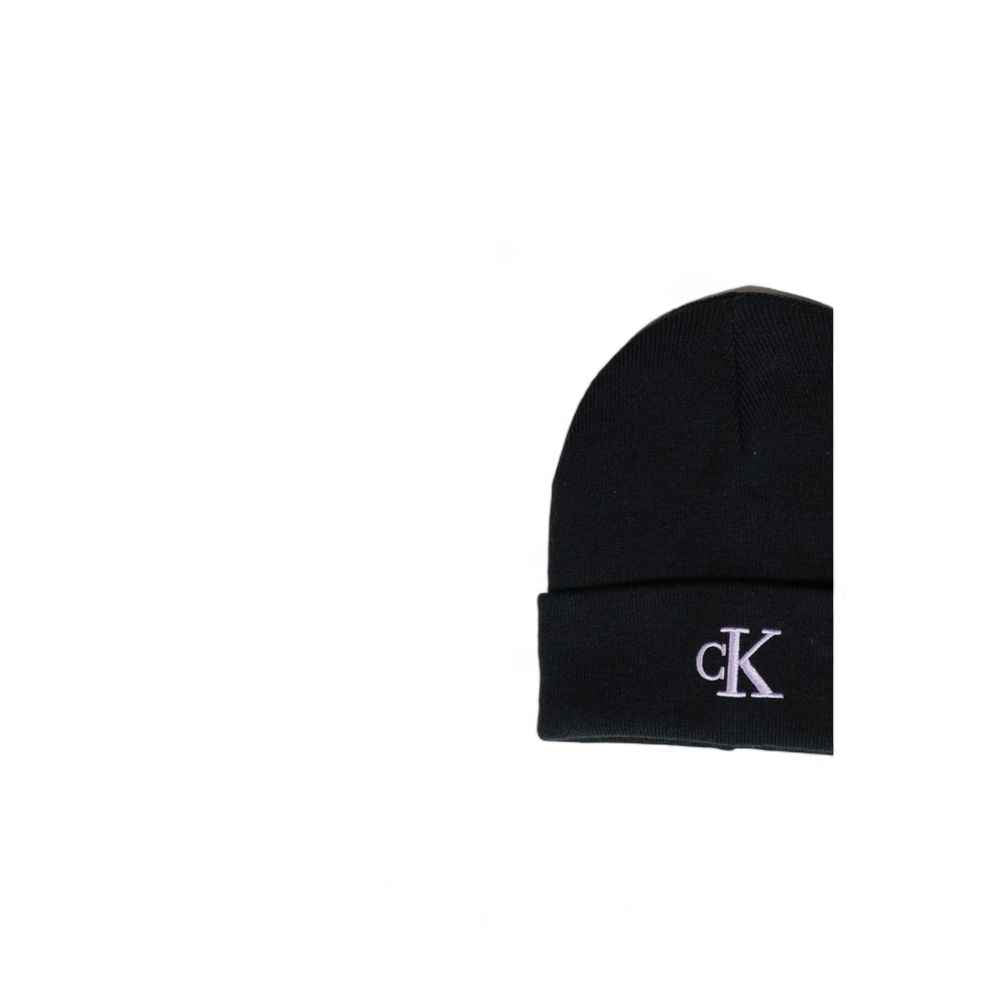 Calvin Klein Jeans Black Recycled Polyester Caps Baseball Hat