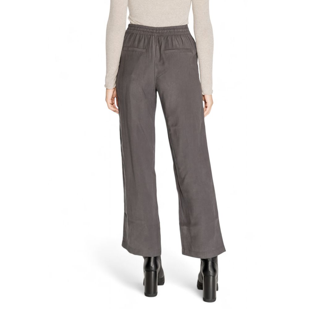 Jacqueline De Yong Gray Viscose Pant