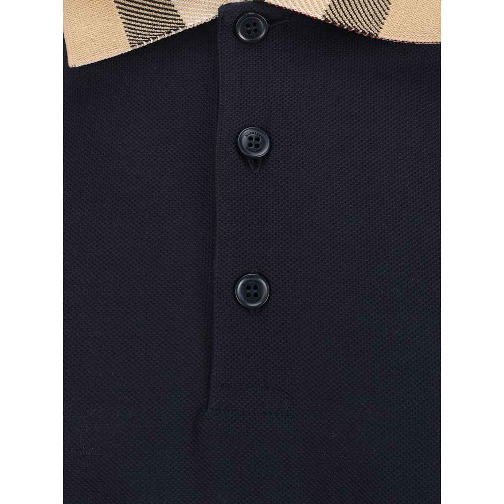 Burberry Blue Cotton Polo Shirt