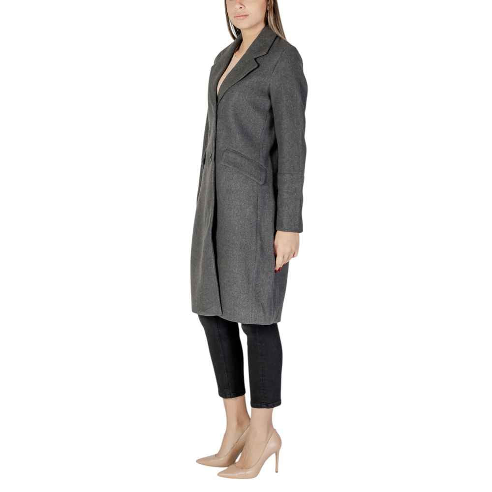 Vero Moda Gray Polyester Coat