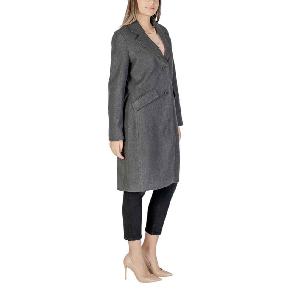 Vero Moda Gray Polyester Coat