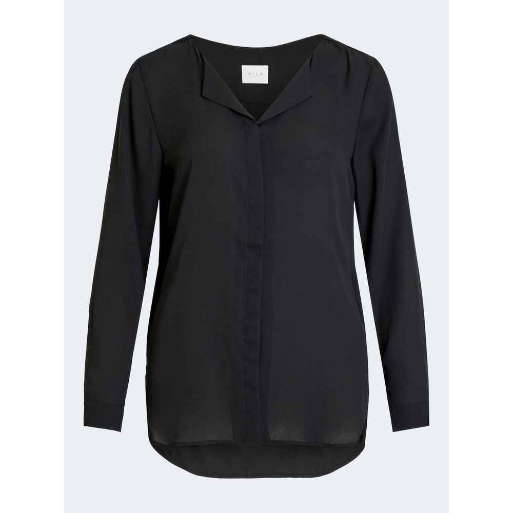 Vila Clothes Black Polyester Shirt