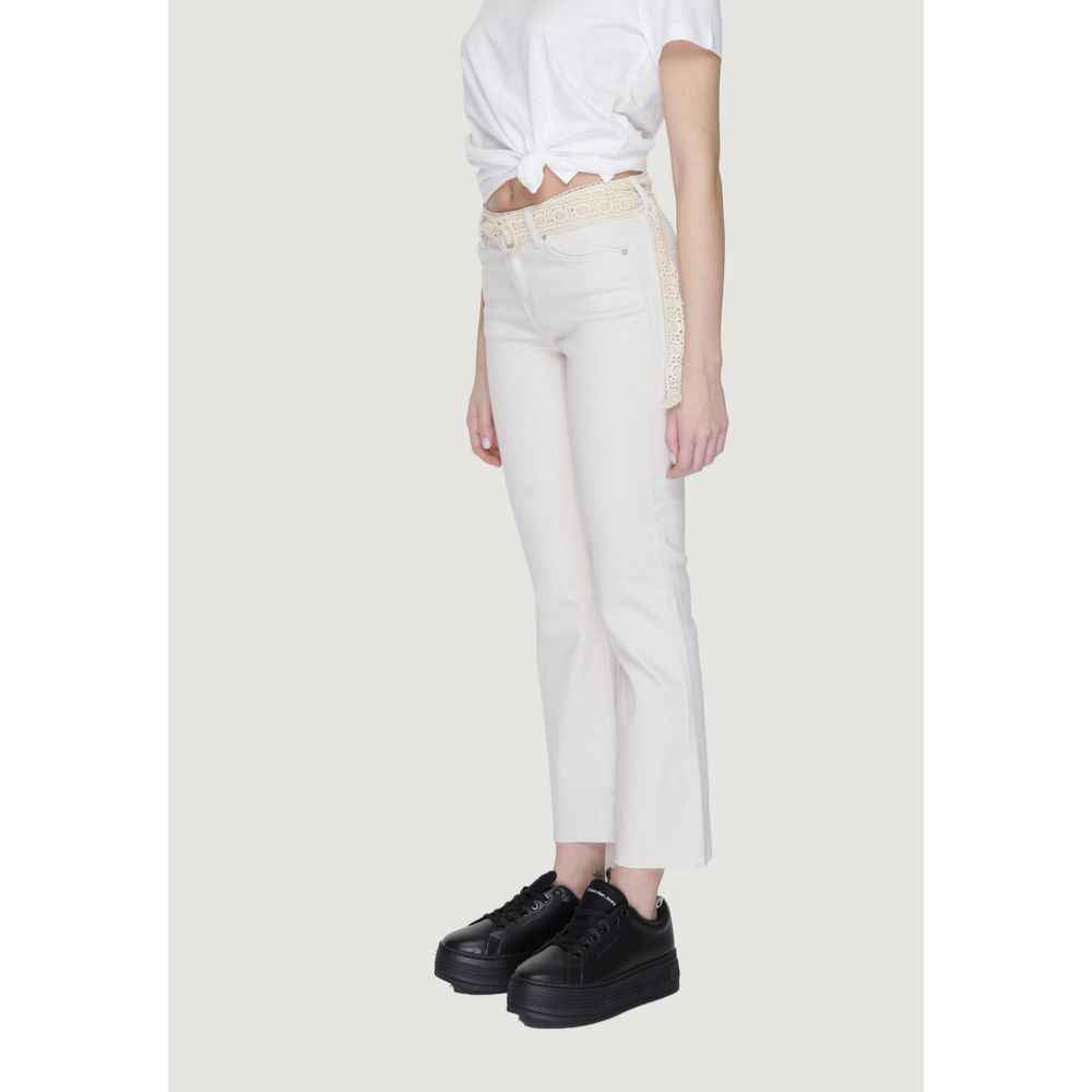 Vero Moda Beige Cotton Bootcut Jean