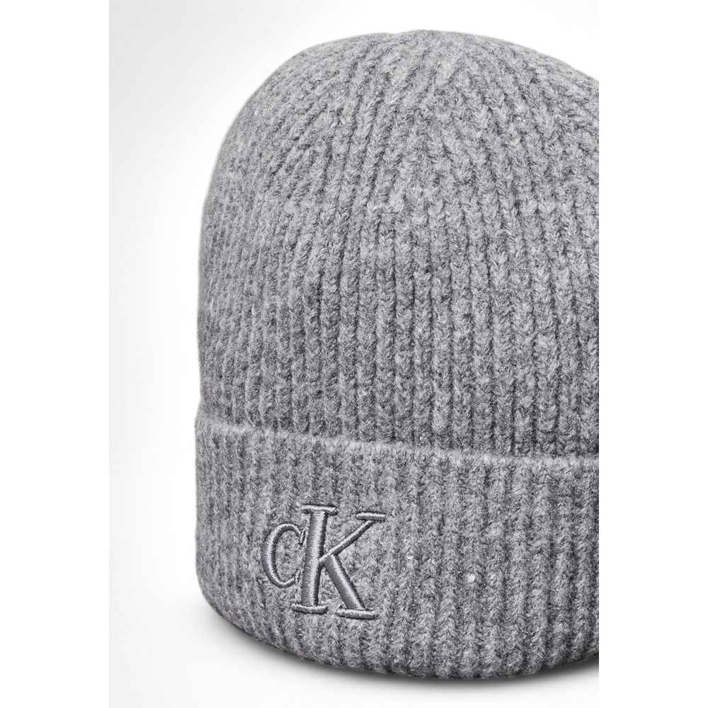Calvin Klein Gray Marabou Caps Baseball Hat