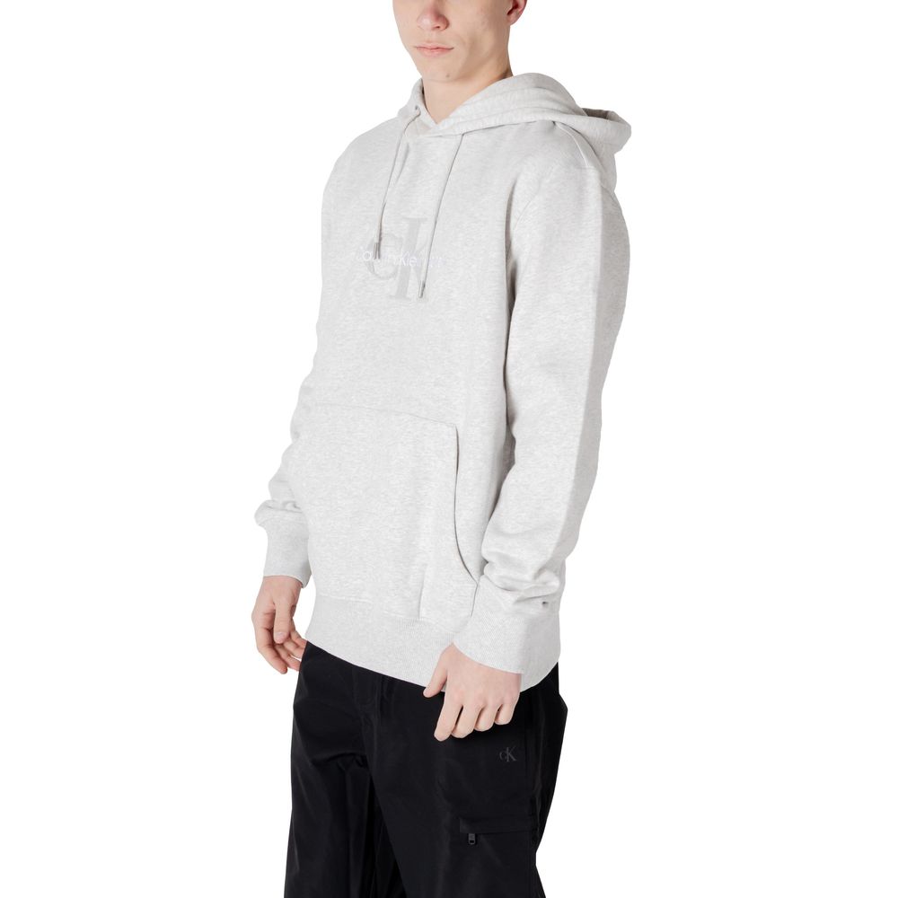 Calvin Klein Jeans Gray Cotton Hoodie