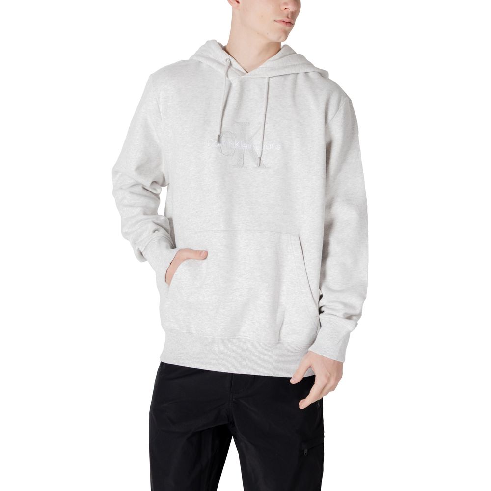 Calvin Klein Jeans Gray Cotton Hoodie