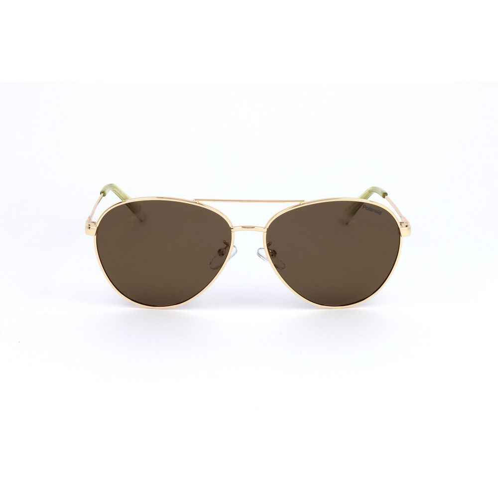 Polaroid Gold Metal Sunglasses