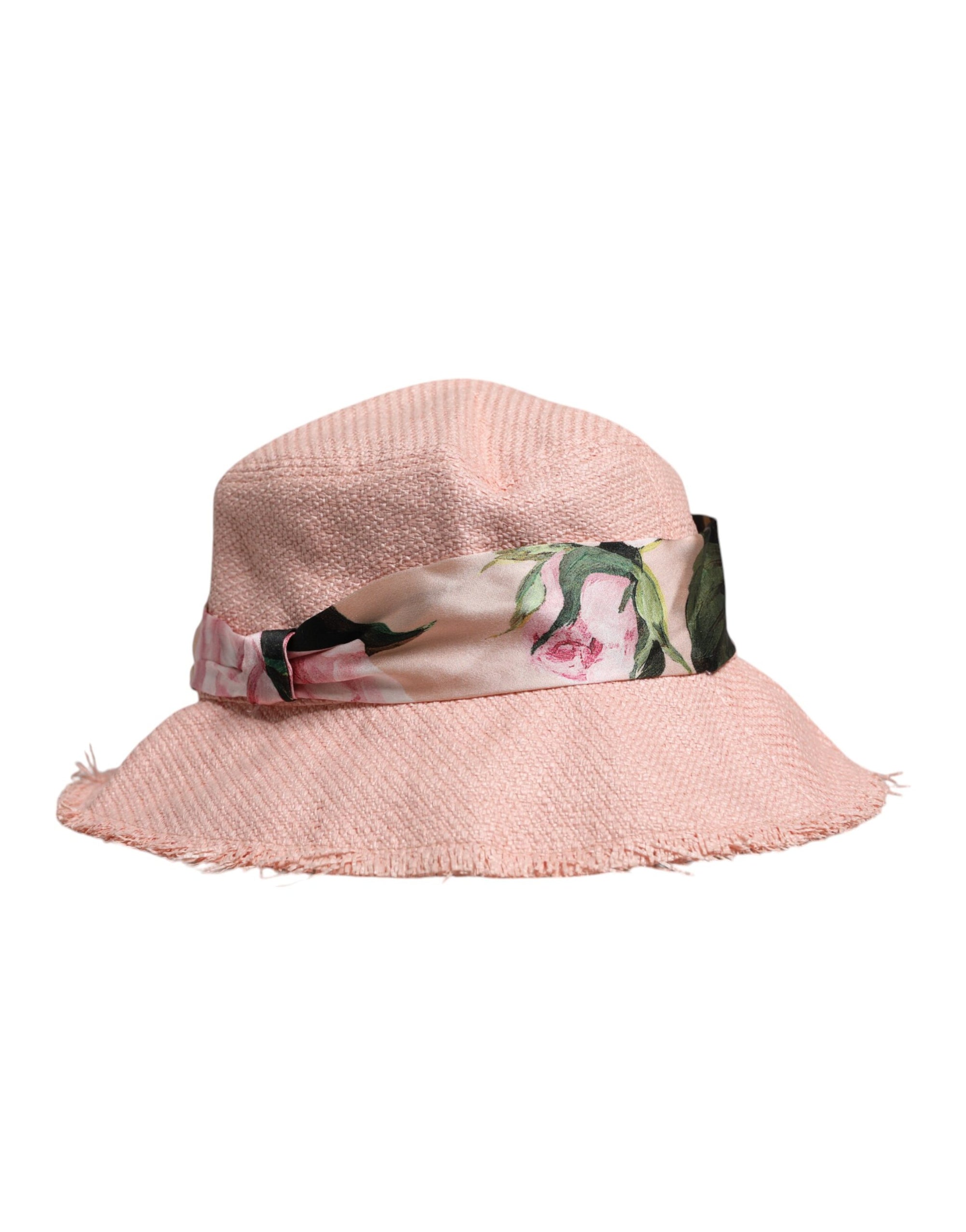 Dolce & Gabbana Pink Cotton Wide Brim Bucket Hat
