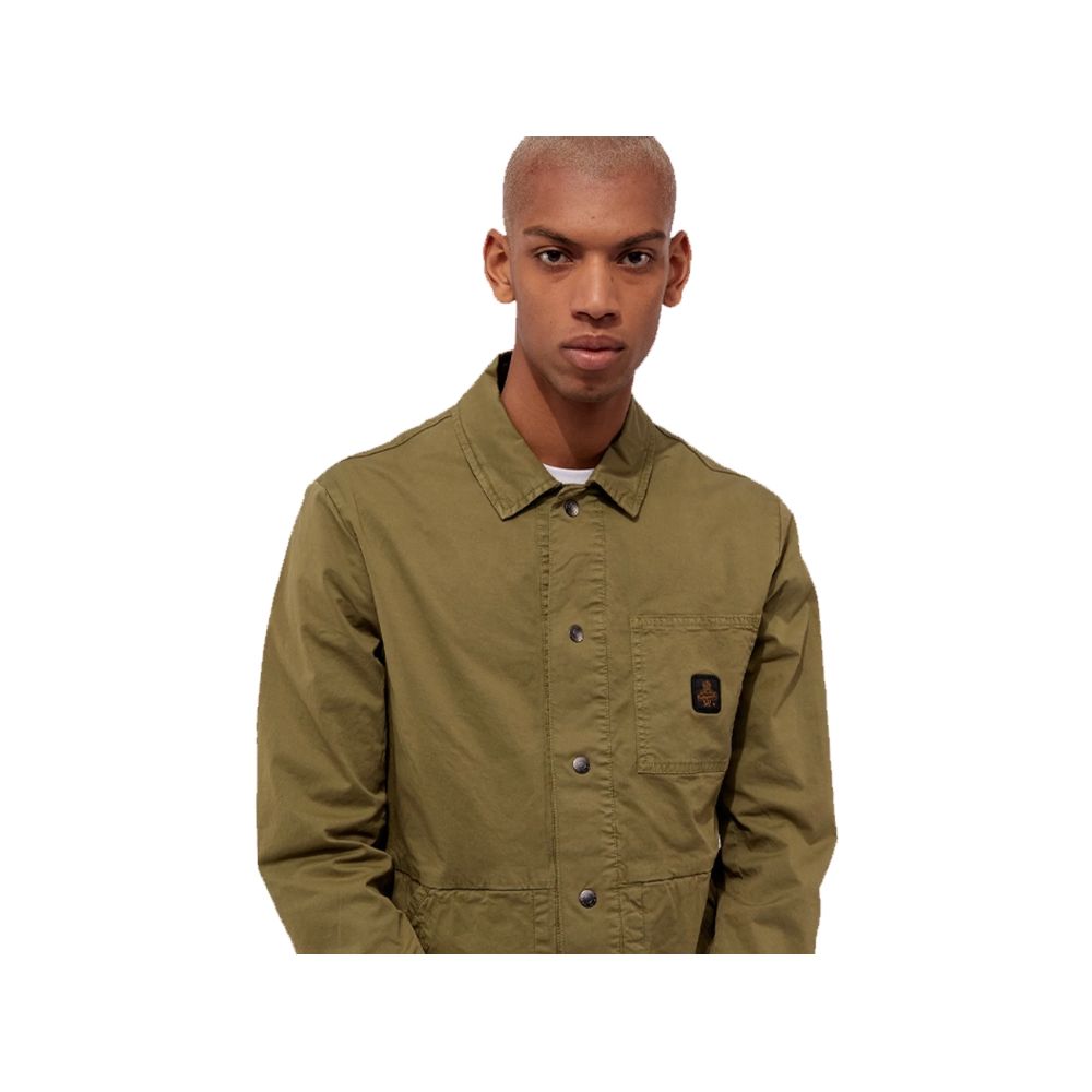 Refrigiwear Green Cotton Men Jacket
